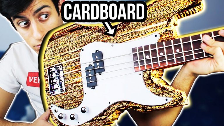 How To Play A Bass Guitar Out Of Cardboard