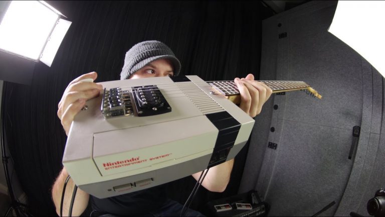 Guitarist Plays The Original Mario Theme On An Electric Guitar Made Out Of… A Nintendo NES