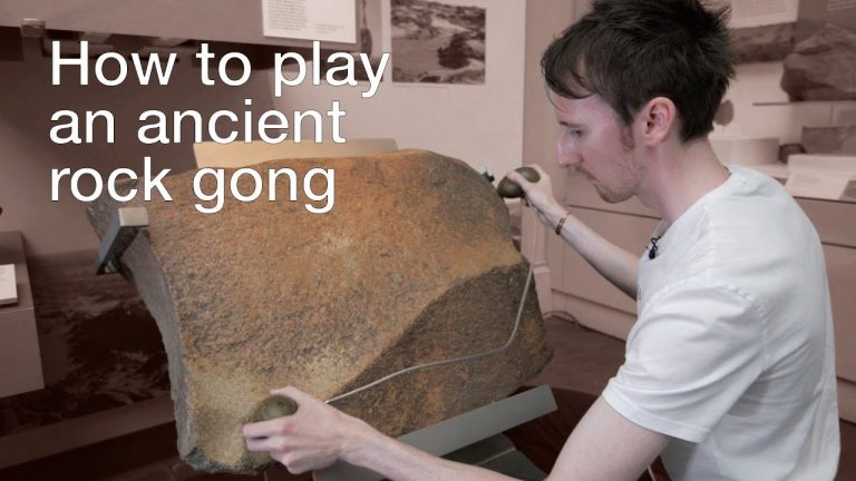 How to play an ancient rock gong