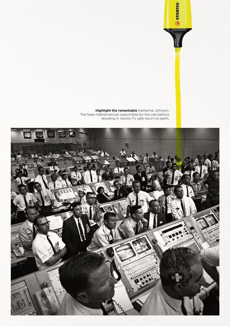 Creative ad for a highlighter