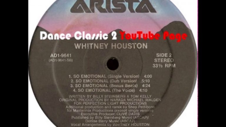 Whitney Houston’s Isolated Vocals For “So Emotional”