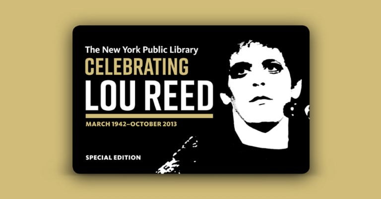 Lou Reed Archive at The New York Public Library for the Performing Arts Has Opened