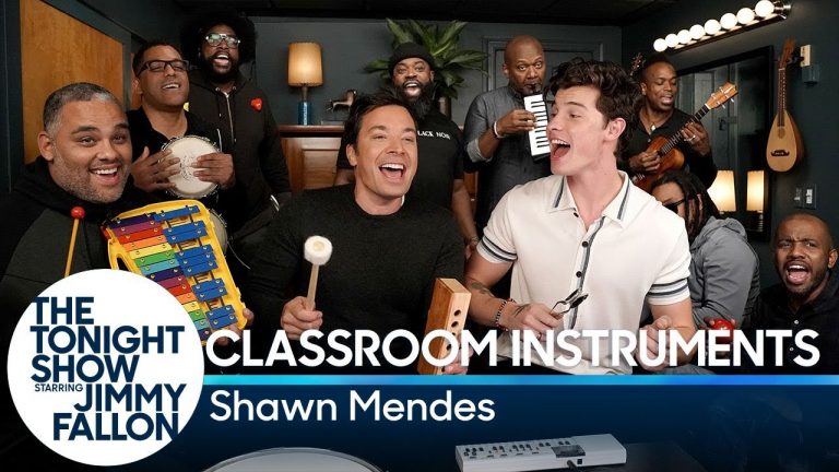 Jimmy Fallon, Shawn Mendes & The Roots Sing “Treat You Better” With Classroom Instruments