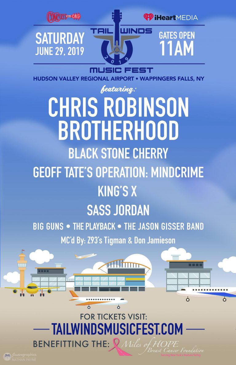 Tail Winds Music Festival To Feature Rock Greats Chris Robinson Brotherhood, Black Stone Cherry, Geoff Tate’s Operation: Mindcrime, King’s X, & Sass Jordan