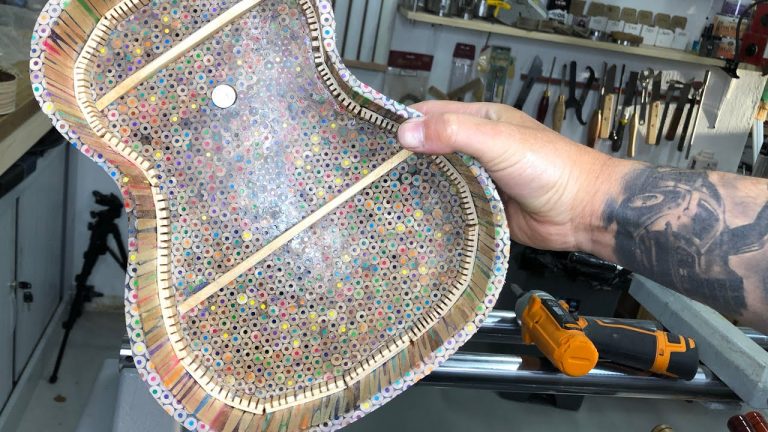 Check Out This Working Ukulele Made From Thousands of Colored Pencils