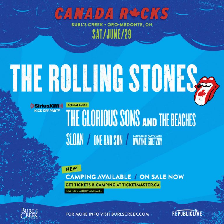 The Rolling Stones Announce Final Lineup for “Canada Rocks” at Burl’s Creek Event Grounds on June 29, 2019