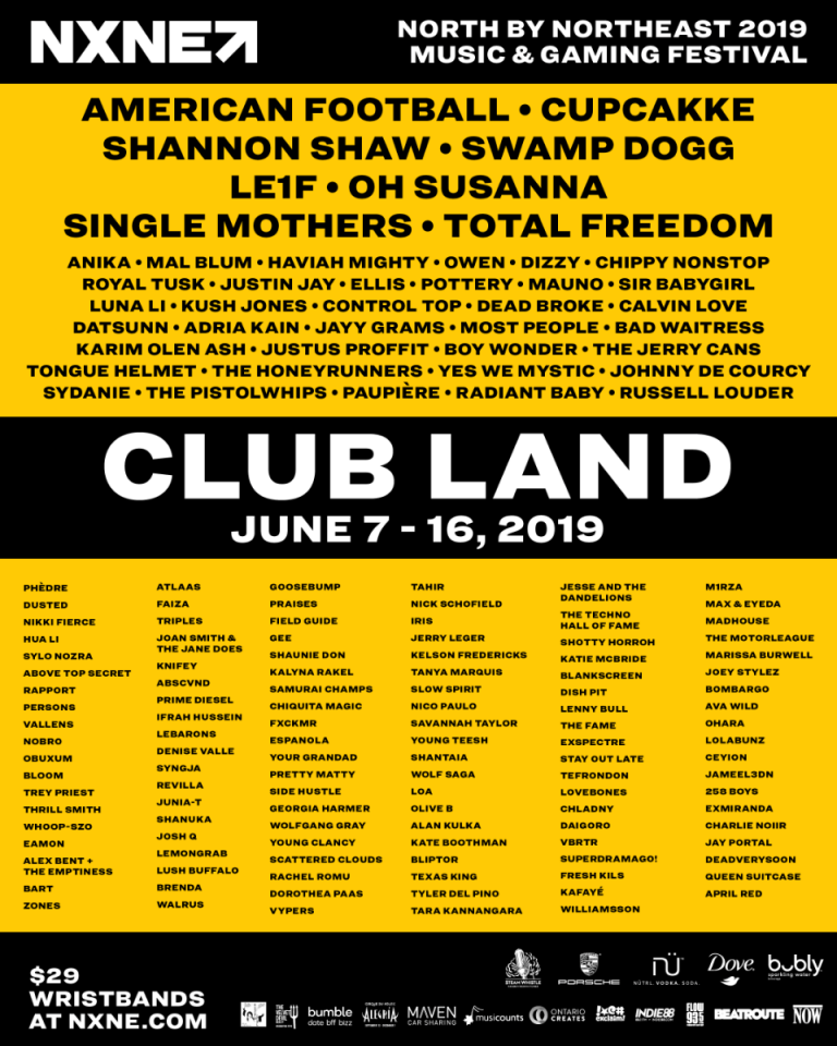 NXNE Adds 94 Acts to 2019 Club Land Lineup