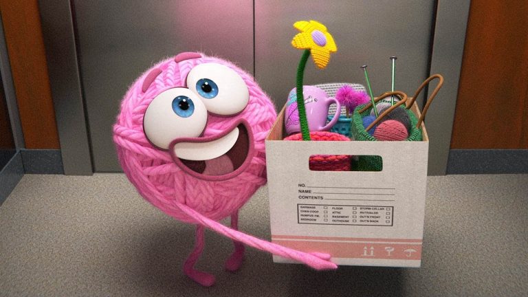 Purl, A Disney Pixar Animated Short About A Pink Ball of Yarn Working At A Startup