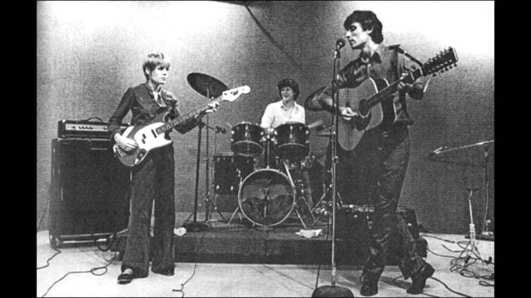 Talking Heads performing at Max’s Kansas City in 1976, a year before their debut album