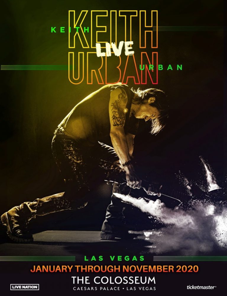Keith Urban Live – Las Vegas To Play 12 Concerts At The Colosseum At Caesars Palace In 2020