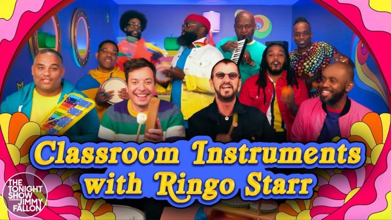 Ringo Starr Joins Jimmy Fallon and The Roots in a Toy Instrument Rendition of ‘Yellow Submarine’