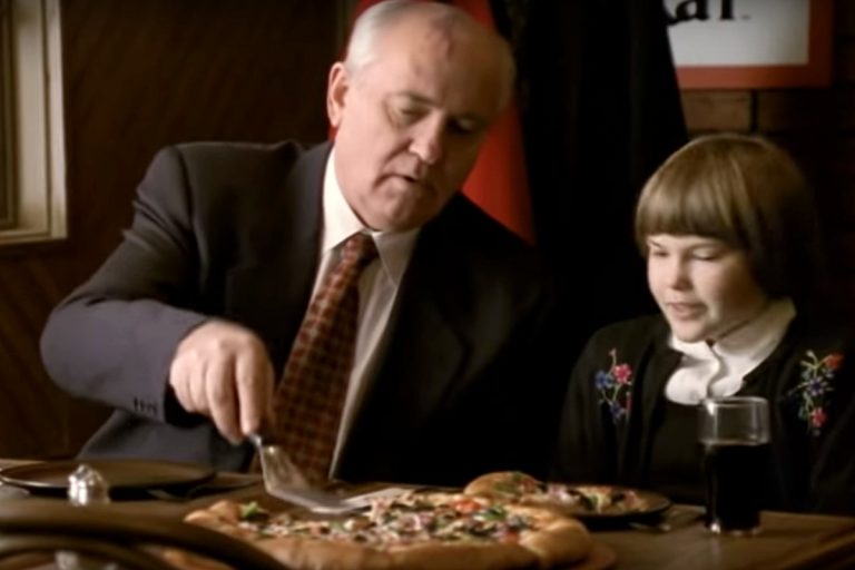 That time Mikhail Gorbachev sold Pizza Hut in this 1997 commercial