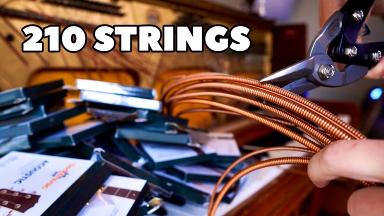What would a piano sound like if you replaced the strings with guitar strings? This.