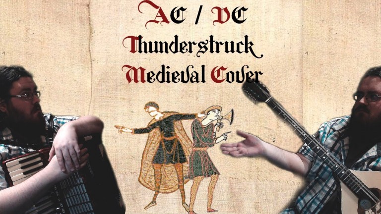 A mandolin and accordion cover of AC/DC’s “Thunderstruck!” This. Is. Bardcore!