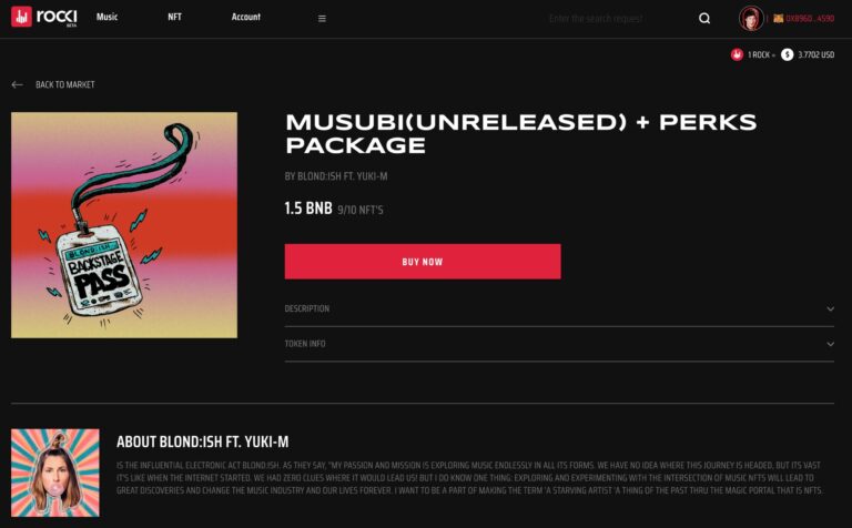 ROCKI launches the world’s biggest Music NFT platform dedicated to musicians and fans on Binance Smart Chain