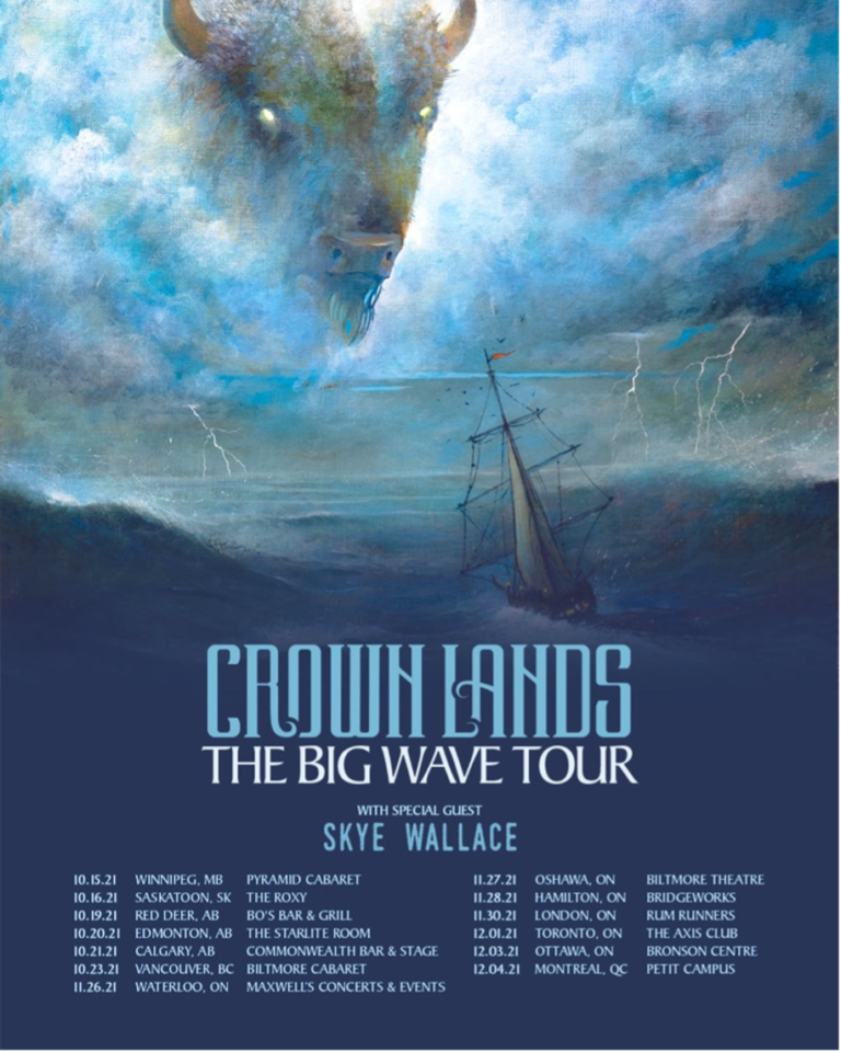 Crown Lands Announce “The Big Wave Tour”  With 13 Headlining Shows Across Canada