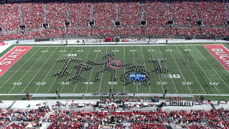 Ohio State University Marching Band Performs Medley Of Rush Songs