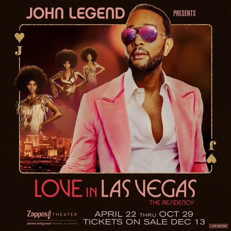 John Legend Announces Headlining Las Vegas Residency, “Love In Las Vegas” At Zappos Theater