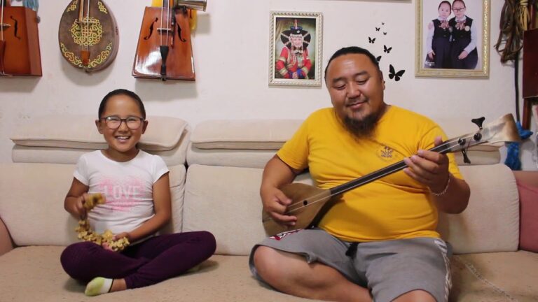 Traditional Mongolian Throat Singer Does An Amazing Duet With His Daughter