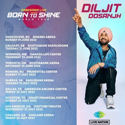 born to shine tour dates india
