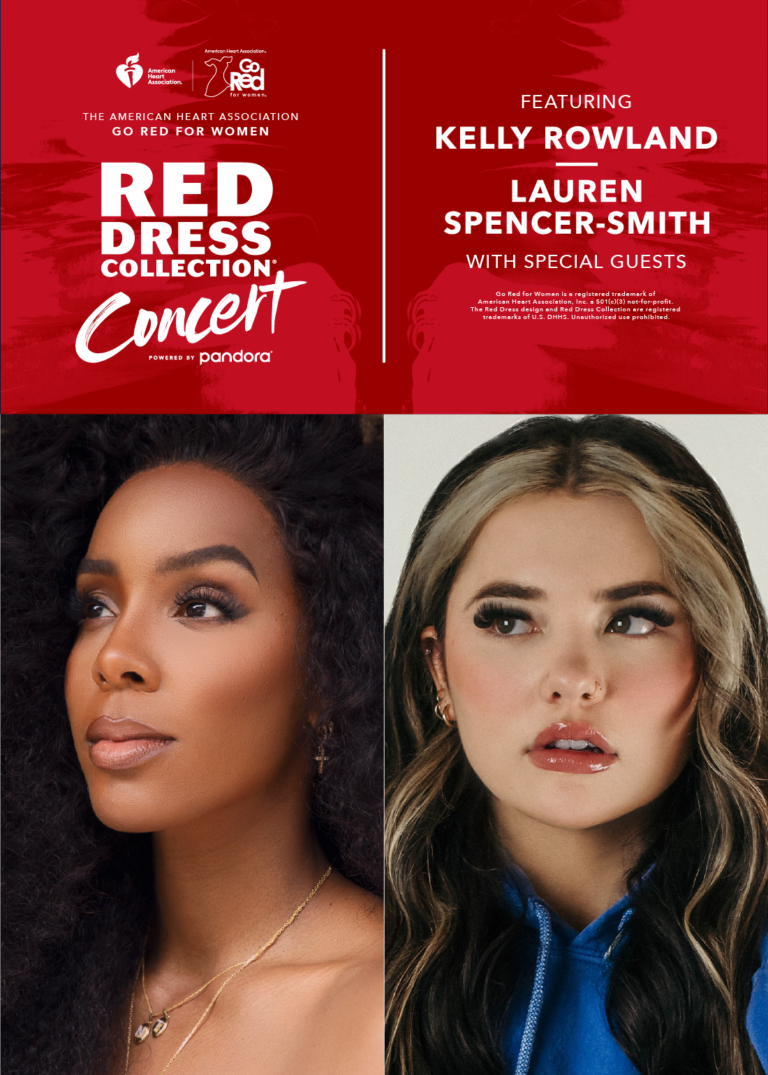 Kelly Rowland headlines American Heart Association’s Go Red for Women Red Dress Collection Concert