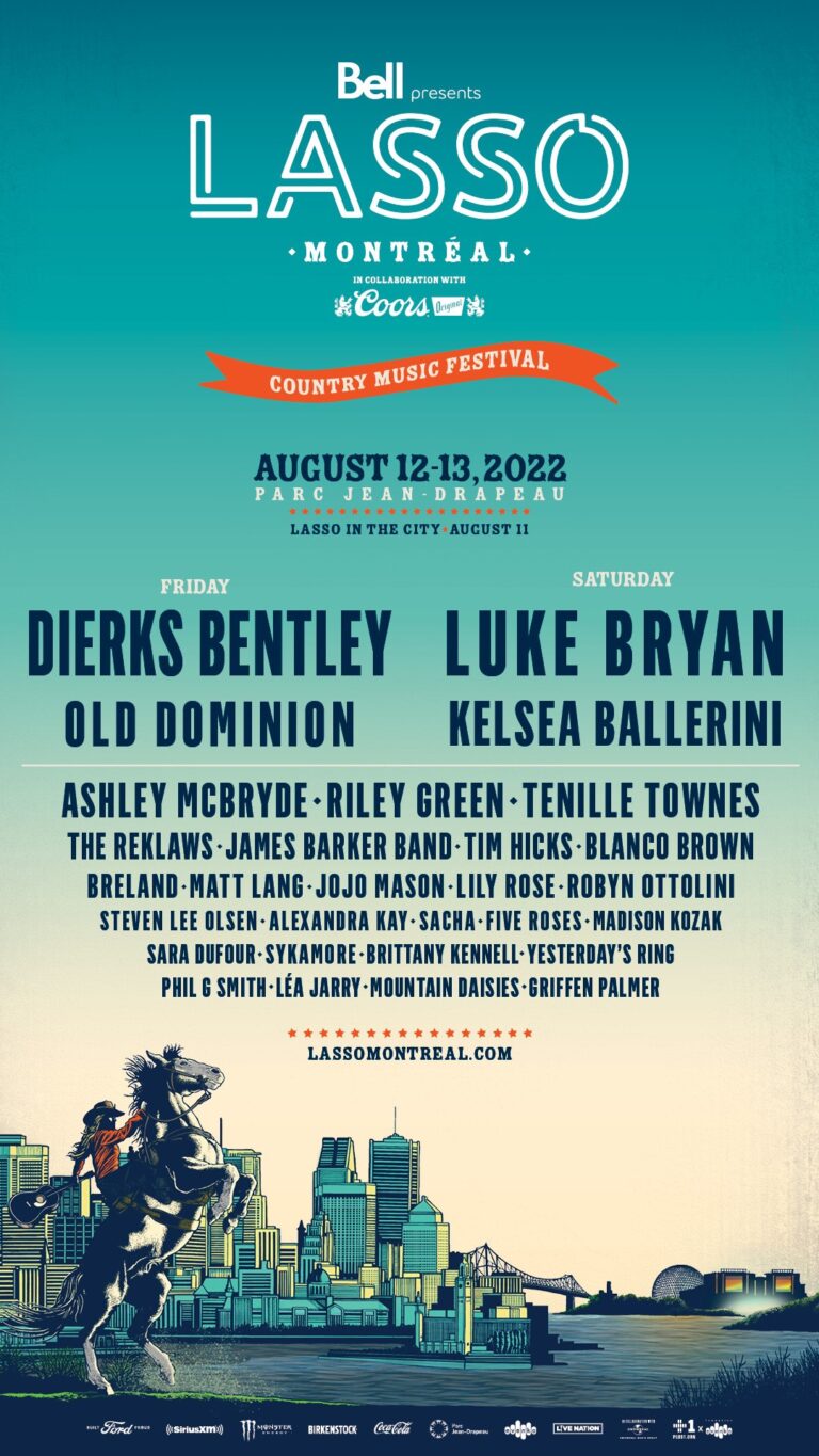 LASSO MONTREAL announces 12 more artists to join its first edition including James Barker Band and The Reklaws