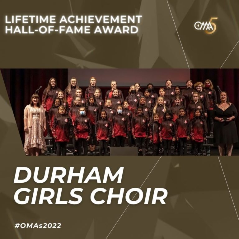 World-Renowned DURHAM GIRLS CHOIR Named Lifetime Achievement and Hall of Fame Award Recipient at Oshawa Music Awards