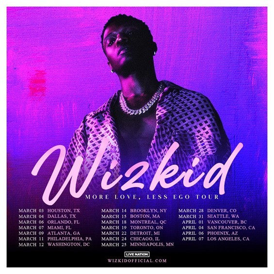 Wizkid Announces North American Tour