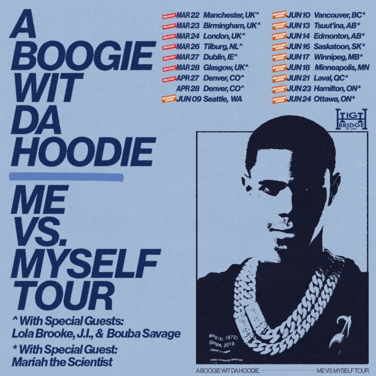 A Boogie Wit Da Hoodie Announces More Canadian Dates For His “Me Vs Myself” Tour