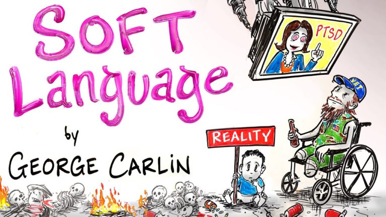 George Carlin Gets Animated For His “Words That Hide the Truth” Speech