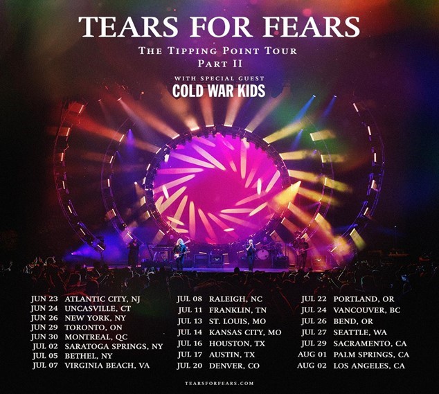 tears for fears tipping point tour setlist