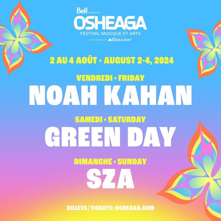 Revealing OSHEAGA 2024 Headliners: NOAH KAHAN and SZA!