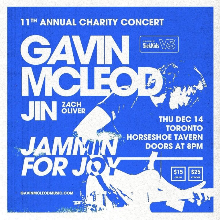 11th Annual Jammin’ For Joy Charity Concert December 14 For SickKids Foundation Featuring Gavin McLeod, Zach Oliver and JIN