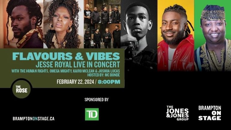 Flavours & Vibes” Curated By Jones & Jones Serves Up A Menu Of Music At Brampton’s Rose Theatre On February 22