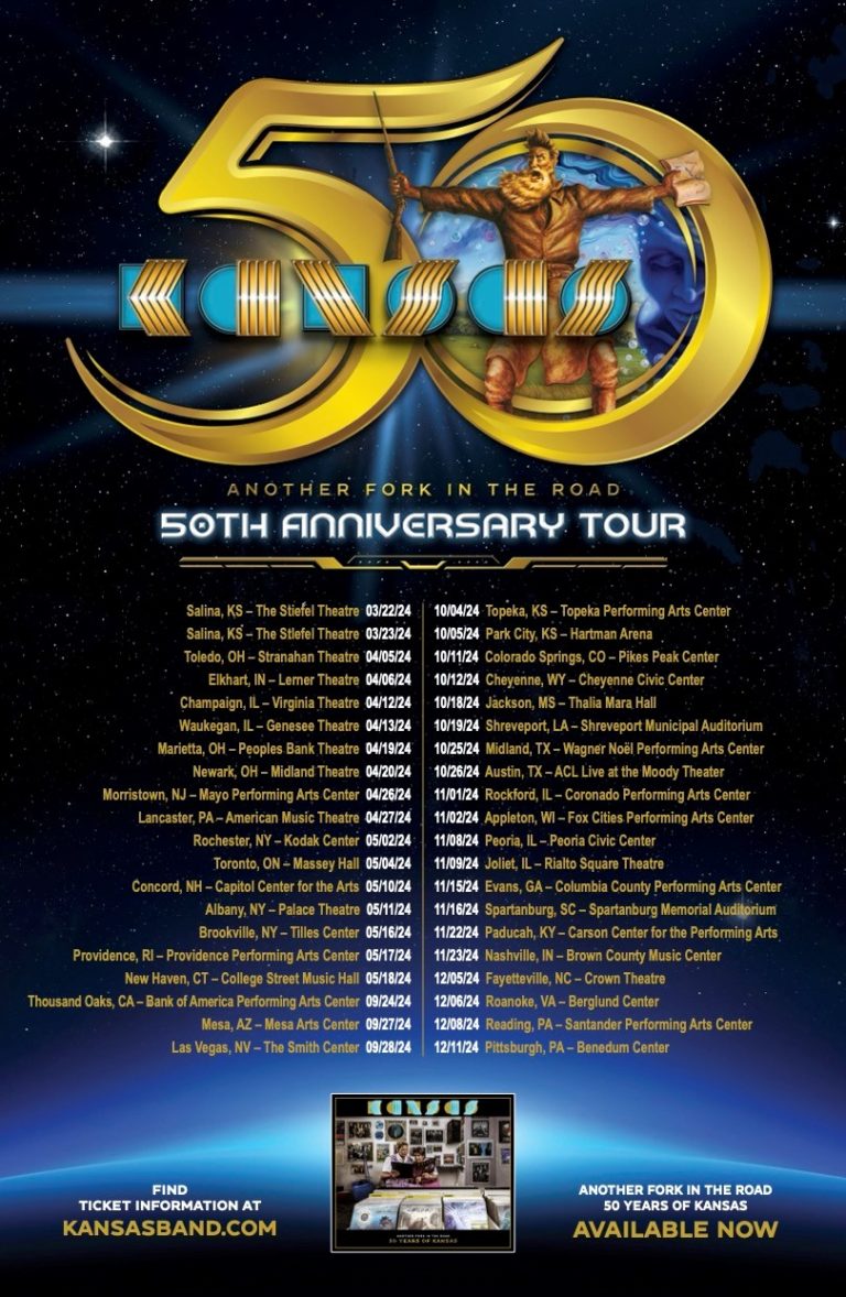 Kansas Extends Their 50th Anniversary Tour With 23 Dates Added