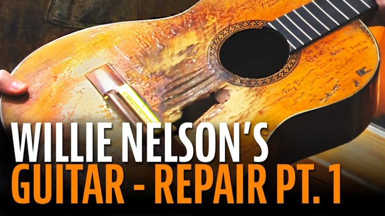 How Do You Repair Willie Nelson’s Beloved “Trigger” Guitar? Very Carefully And Like This