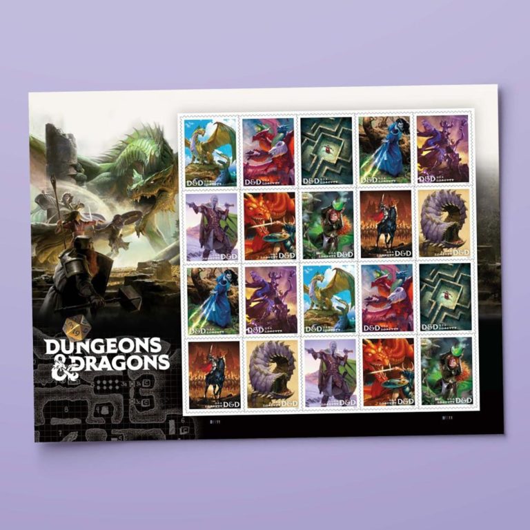 U.S. Postal Service Commemorates 50th Anniversary Of Dungeons & Dragons With Set Of 10 Stamps