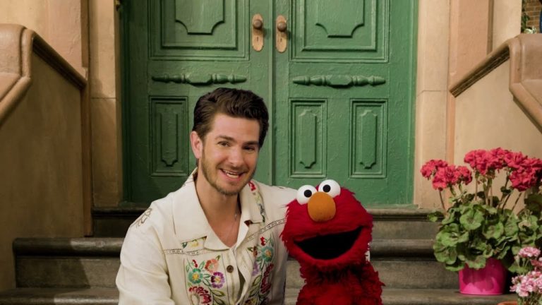 Andrew Garfield Shares With Sesame Street’s Elmo His Heartfelt Tribute to His Late Mother