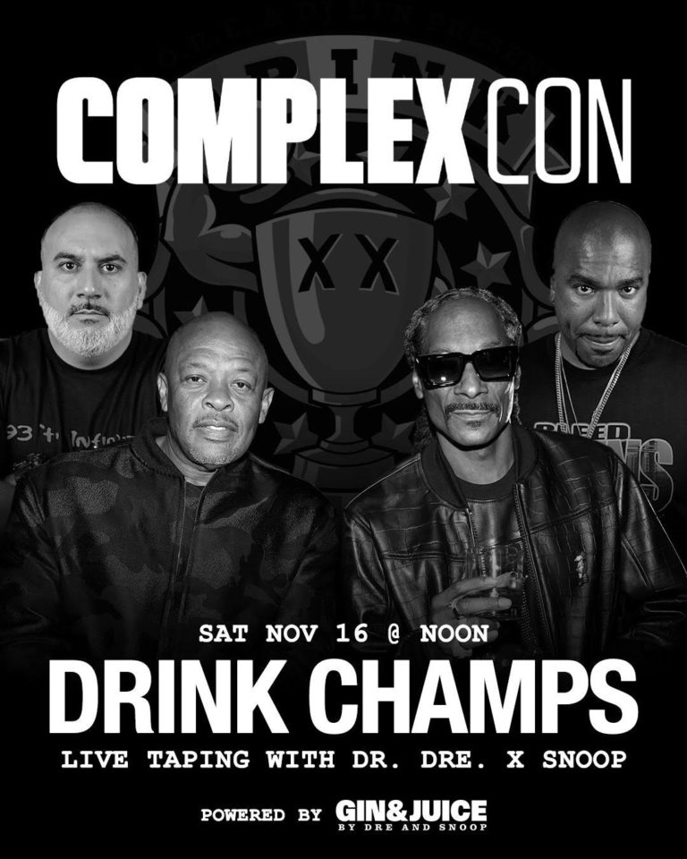 Snoop Dogg and Dr. Dre to Join Drink Champs for Live Episode at ComplexCon Las Vegas