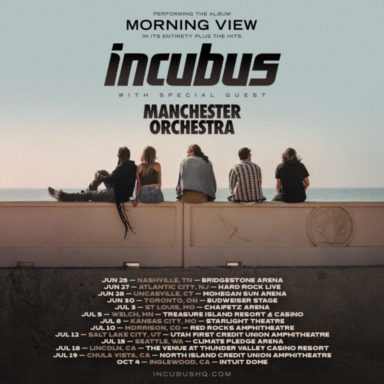 Incubus Extends Morning View + The Hits Tour with Special Guests Manchester Orchestra