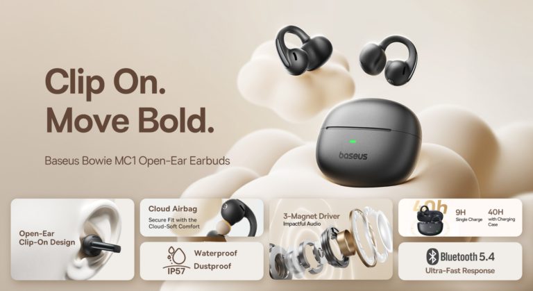 Clip On, Move Bold: Get Creative with the Baseus Bowie MC1 Open-Ear Earbuds