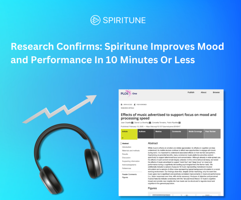 Spiritune’s Peer-Reviewed Music and Mental Health Study Published in PLoS One