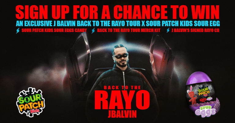J Balvin Teams Up with SOUR PATCH KIDS for Sour Eggs Sweepstakes and Back to the Rayo Tour