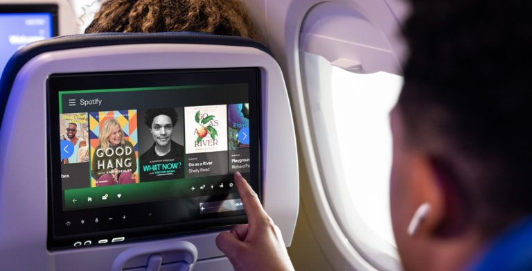 Spotify and United Airlines Launch Free In-Flight Streaming With Podcasts, Audiobooks, and Playlists