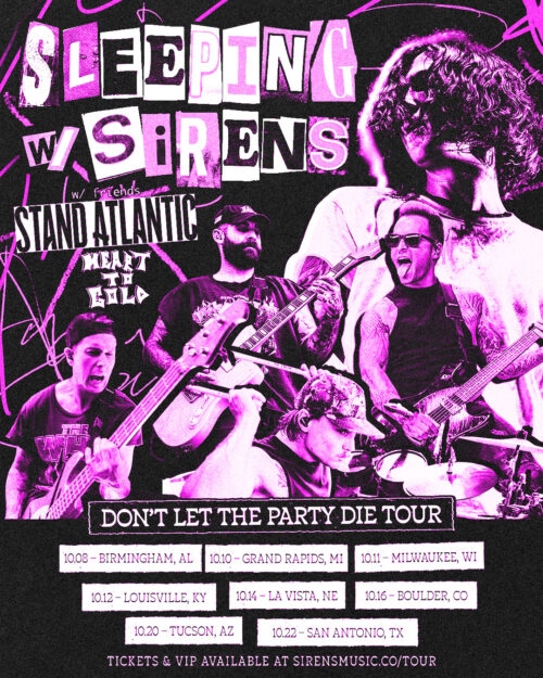 Sleeping With Sirens Announce 2025 ‘Don’t Let The Party Die’ Tour With Stand Atlantic and Heart To Gold