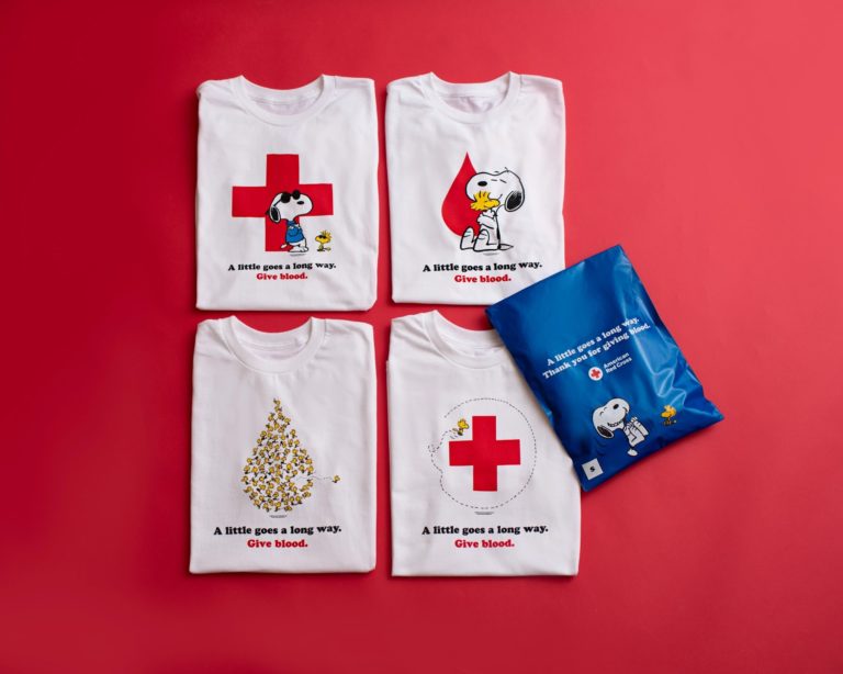 American Red Cross and PEANUTS Celebrate 75 Years with Exclusive Snoopy Mystery T-Shirts for Blood Donors