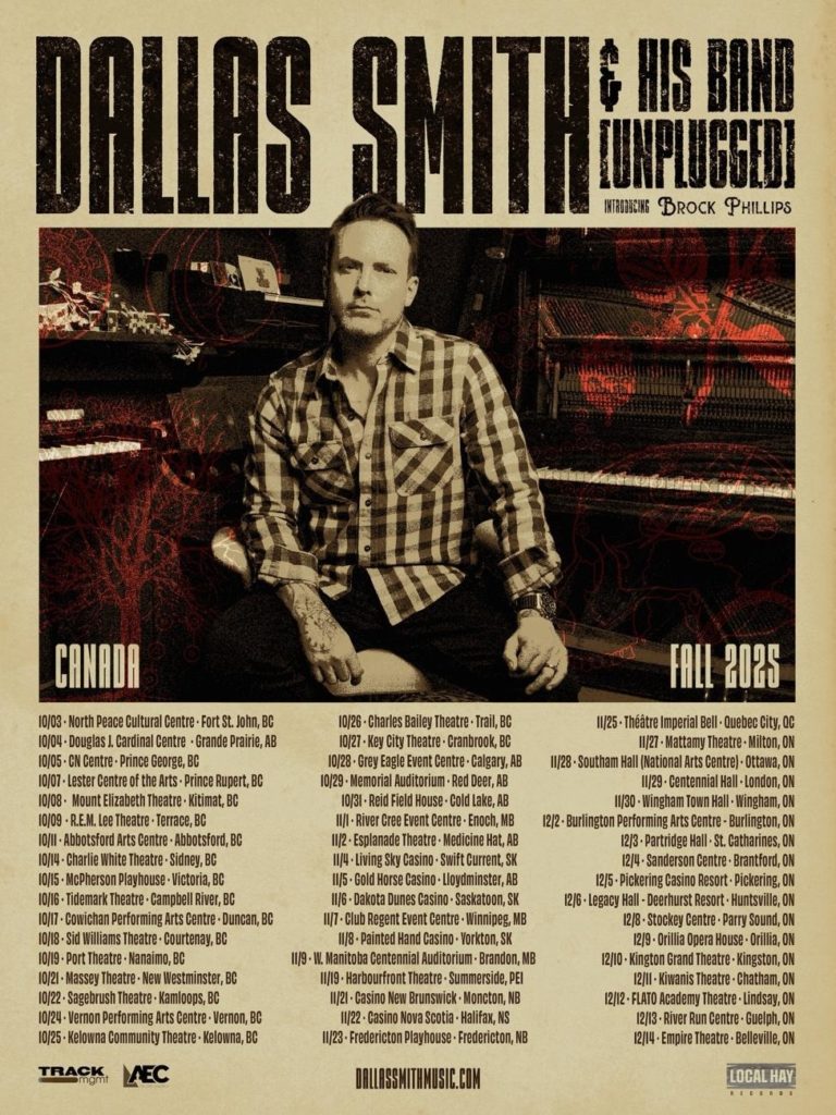 Dallas Smith Announces First-Ever Acoustic Tour ‘Unplugged’ with 50+ Dates Across Canada