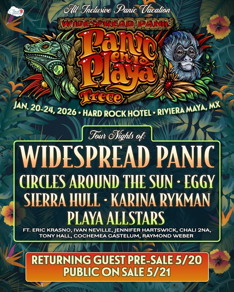 Jam Rock Giants Widespread Panic Announce 2026 ‘Panic en la Playa’ Concert Vacation