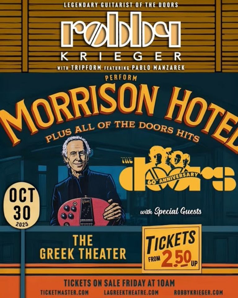 Robby Krieger to Honor 60 Years of The Doors with ‘Morrison Hotel’ Celebration at the Greek Theater