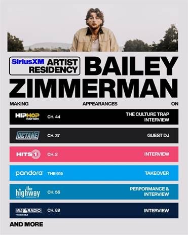 SiriusXM Introduces Artist Residency Initiative, a New Way for Artists to Connect with Fans Across Multiple Channels and Genres